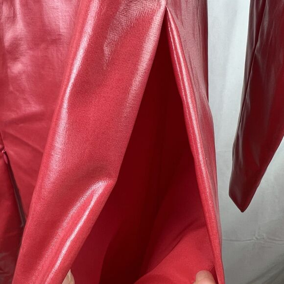 Vintage 1990s &Trousers Cranberry Rain Coat Size Large Futuristic Style USA - Picture 10 of 10